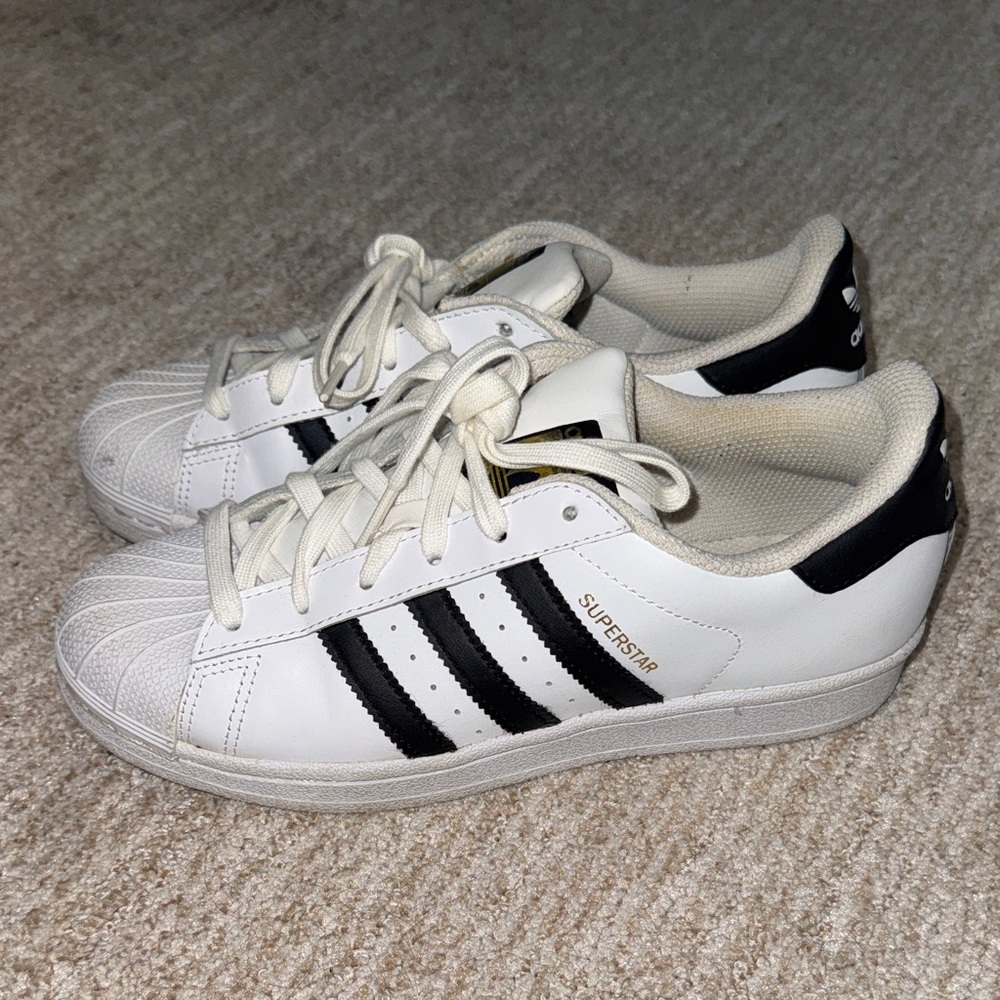 Adidas Superstar White with Black Stripes